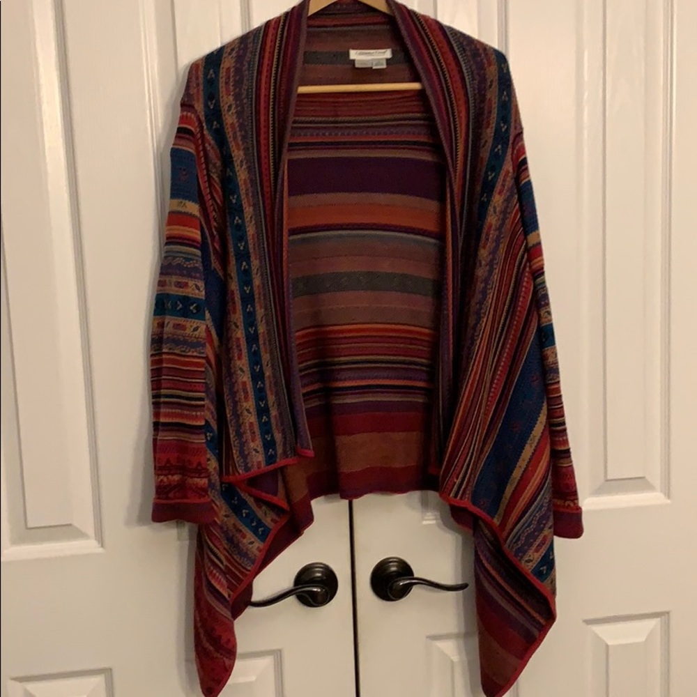 Long sleeve open cardigan. Multi color